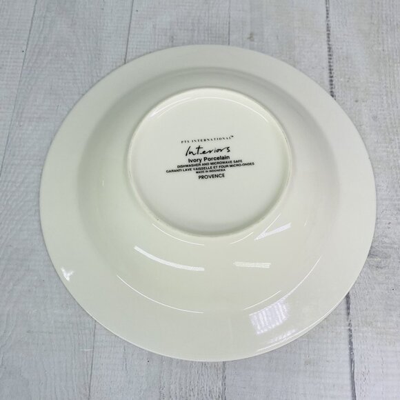 PTS international Interiors PROVENCE Fruit Leave Porcelain  Rim Soup Bowl Set 4 - Picture 3 of 16